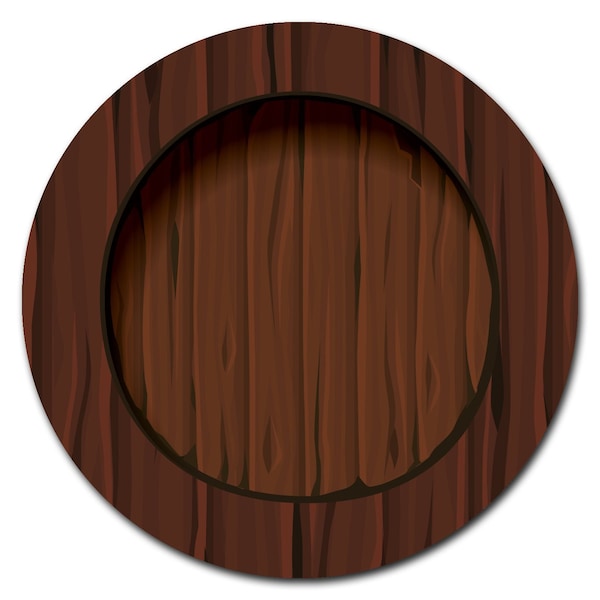 Wood Circle Corrugated Plastic Sign
